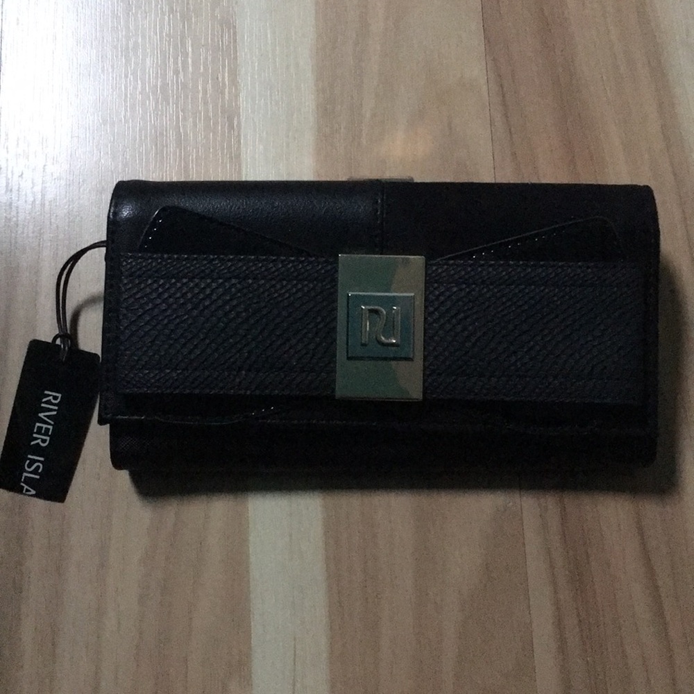 NWT River Island Black and Gold Wallet